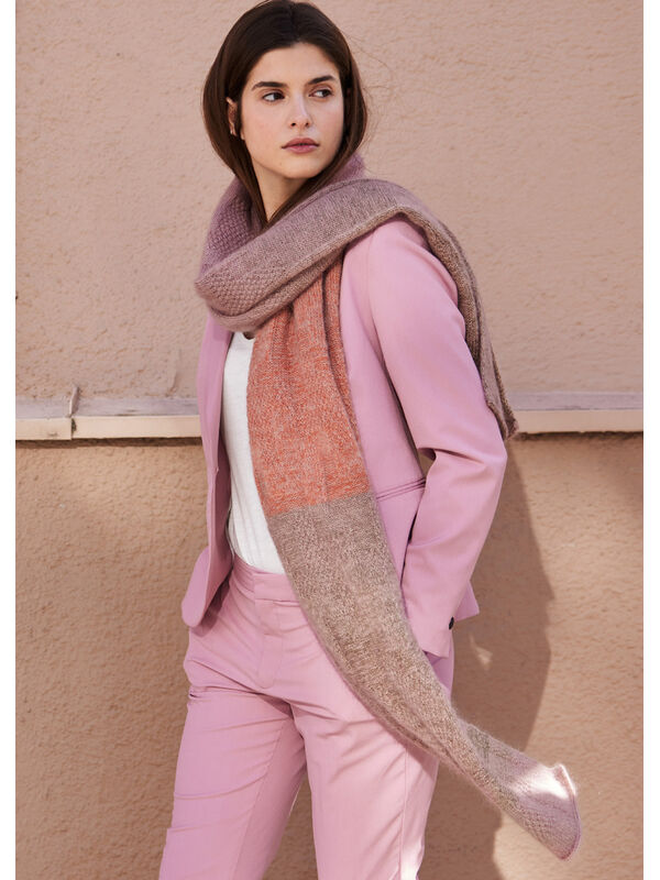 Lana Grossa SJAL Cool Wool Lace Hand-dyed & Silkhair - Strikkeoppskrift (SE)