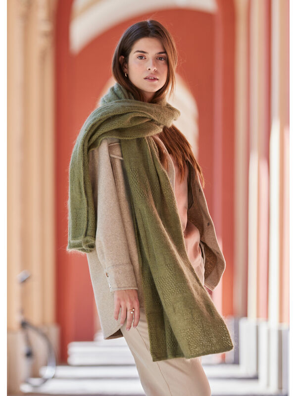 Lana Grossa STOLA Cool Wool Lace & Silkhair - Strikkeoppskrift (SE)