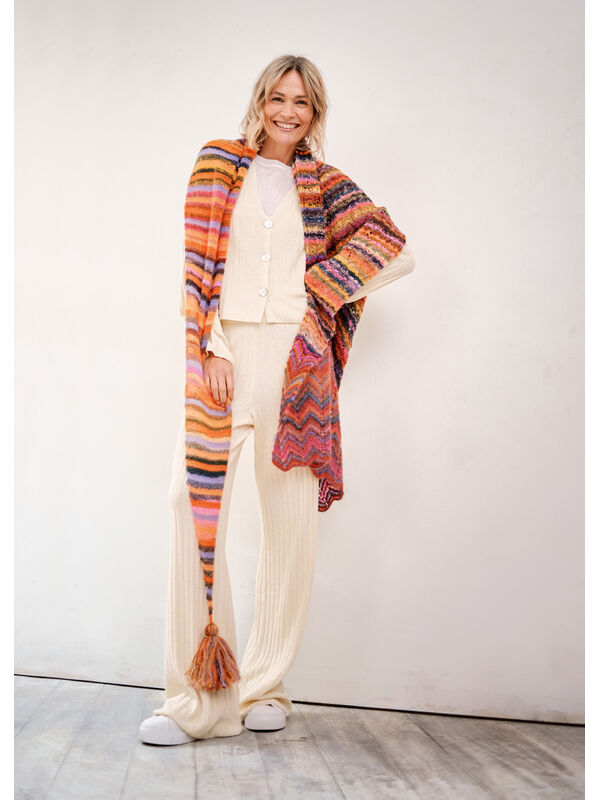 Lana Grossa SJAL Colorissimo 2 & Silkhair - Strikkeoppskrift (SE)