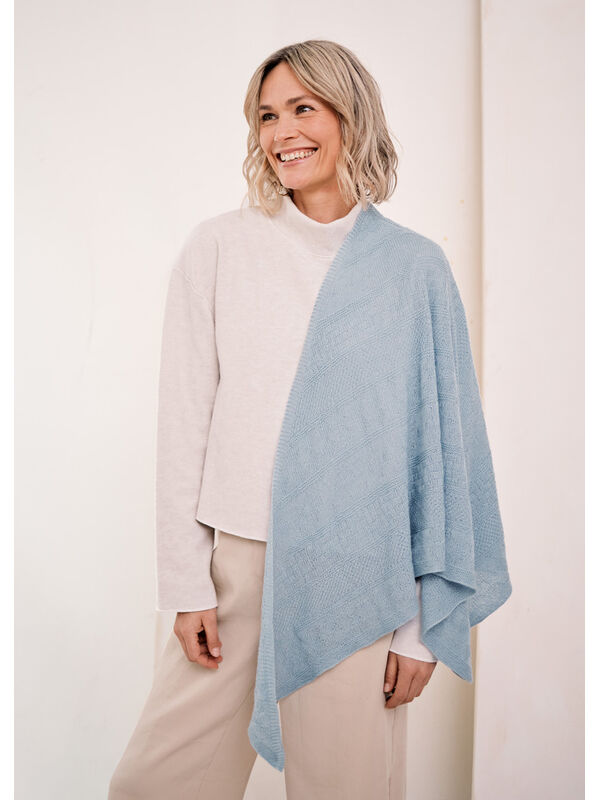 Lana Grossa TREKANTSKJERF Cool Wool Lace - Strikkeoppskrift (SE)