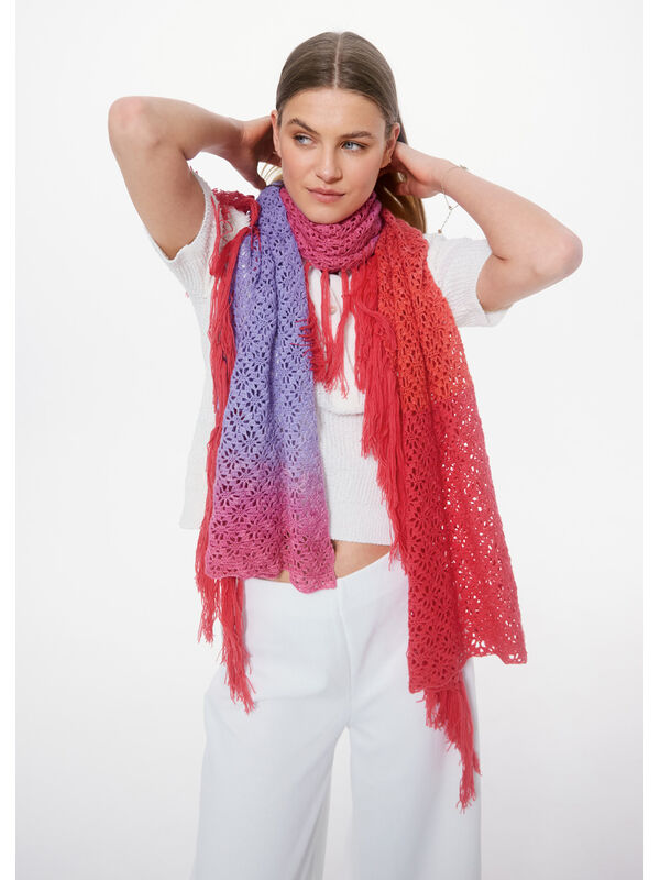 Lana Grossa STOLA Merino Lace Aquarell & Cool Wool Lace - Strikkeoppskrift (SE)