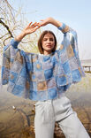 Lana Grossa PONCHO Silkhair Print - Strikkeoppskrift (SE)