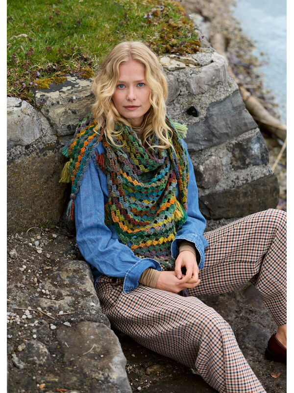Lana Grossa TREKANTSKJERF Colorissimo
