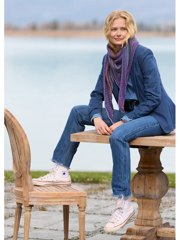 Lana Grossa TREKANTSKJERF Colorissimo & Ecopuno