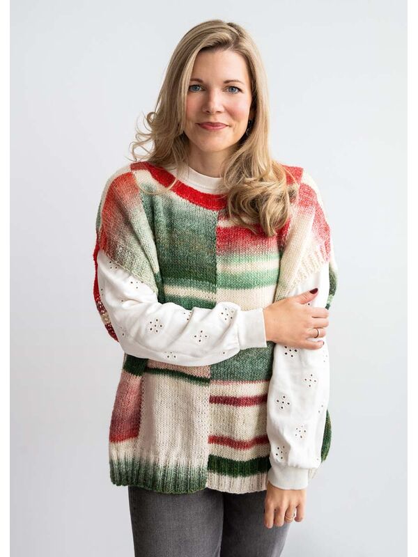 Lana Grossa SLIPOVER Gomitolo (Christmas Edition Lurex) - Strikkeoppskrift (SE)