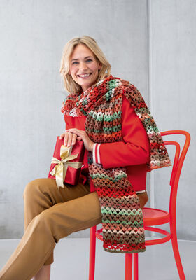 HEKLET STOLA Gomitolo (Christmas Edition Lurex) fra Lana Grossa