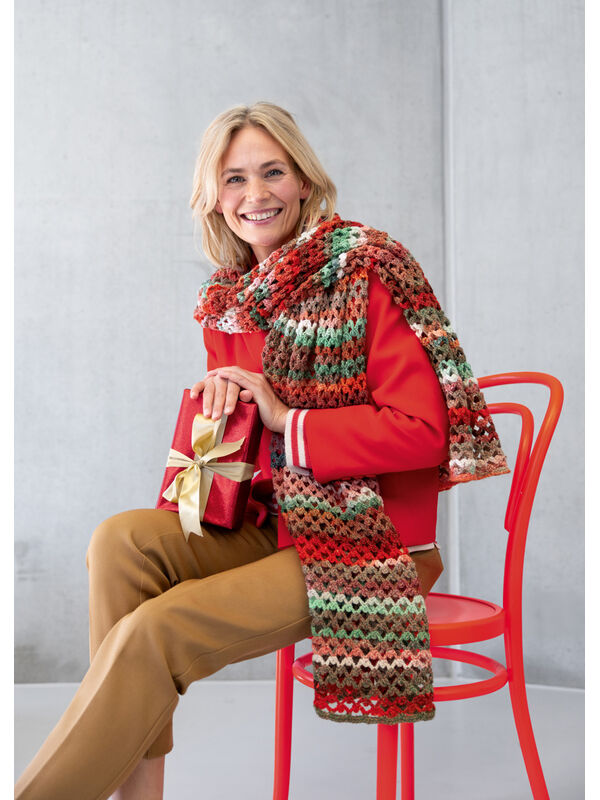 Lana Grossa HEKLET STOLA Gomitolo (Christmas Edition Lurex)