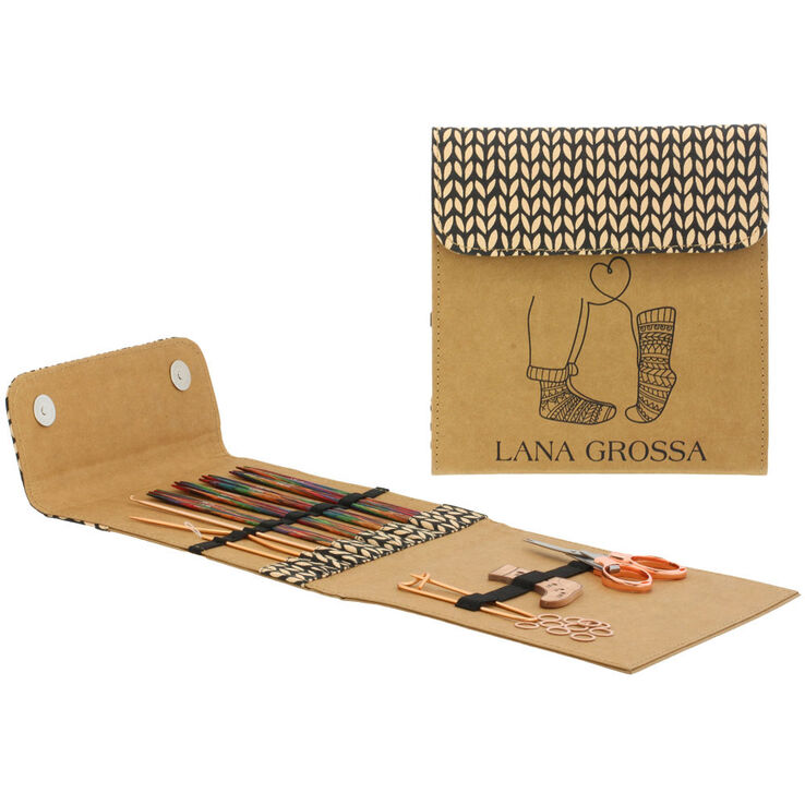 Lana Grossa Sokkestrikkesett Design-tre Multicolor - Tanja Steinbach