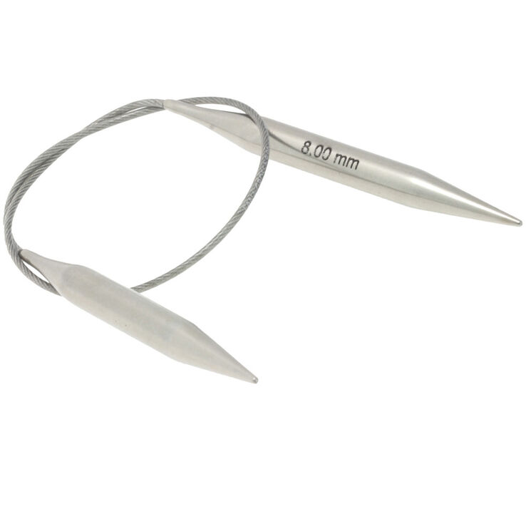 Lana Grossa Rundpinne i rustfritt stål 8,0/40cm