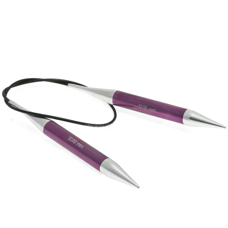 Lana Grossa Rundpinne Aluminium Rainbow St. 12,0/60cm