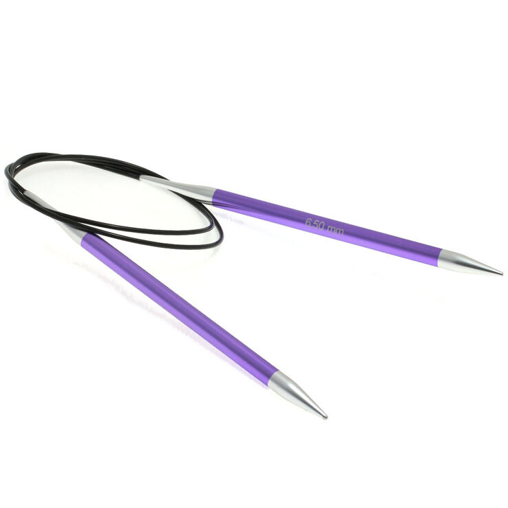 Lana Grossa Rundpinne Aluminium Rainbow St. 6,5/80cm
