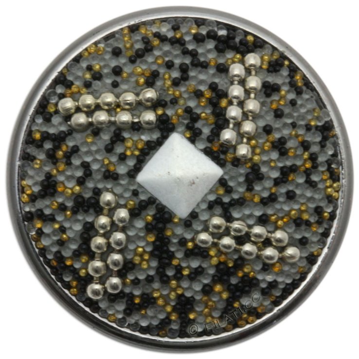 UNION KNOPF 451692/32mm | 76-grå/sølv/gyllen