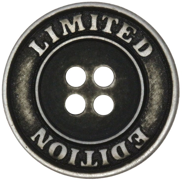 UNION KNOPF 453059/15mm | 7882-mørk grå/sølv