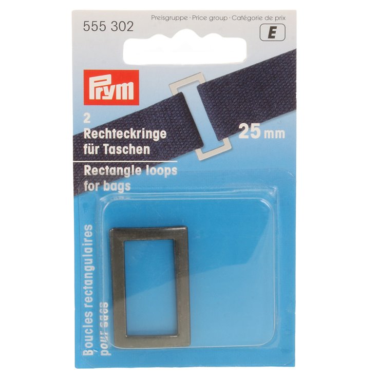 Prym Firkantsringer 25mm | 01-gammelsølv