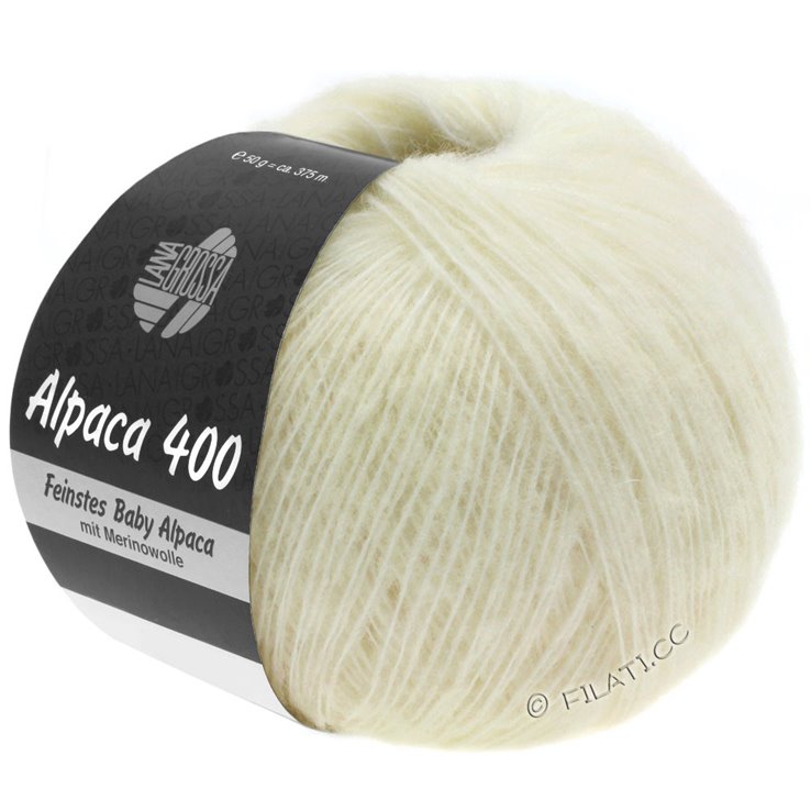 Lana Grossa ALPACA 400 | 01-råhvit