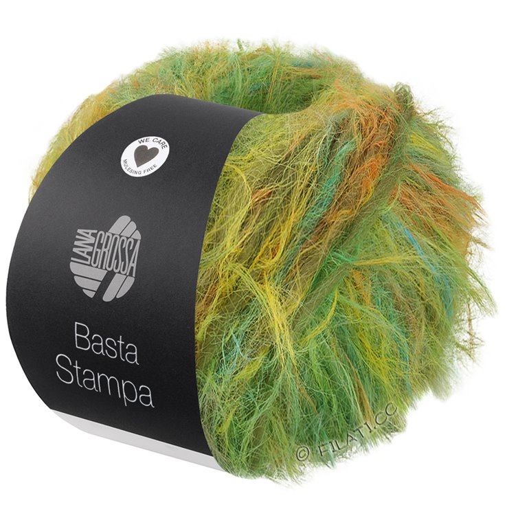 Lana Grossa BASTA STAMPA | 201-gul/oransje/grønn/pistasj