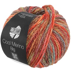 Lana Grossa COOL MERINO Big Color | 402-grågrønn/rød/gul/mint/brun/rosentre