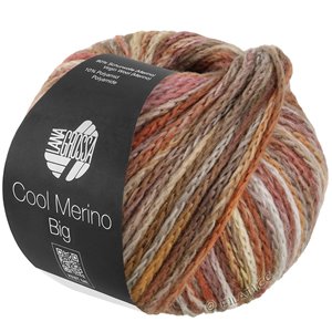 Lana Grossa COOL MERINO Big Color | 406-nougat/beige/taupe/cognac/rosentre/sølvgrå/gråbrun/gammelrosa