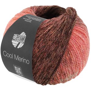Lana Grossa COOL MERINO Dégradé | 307-mørk brun/rødbrun/lakseoransje