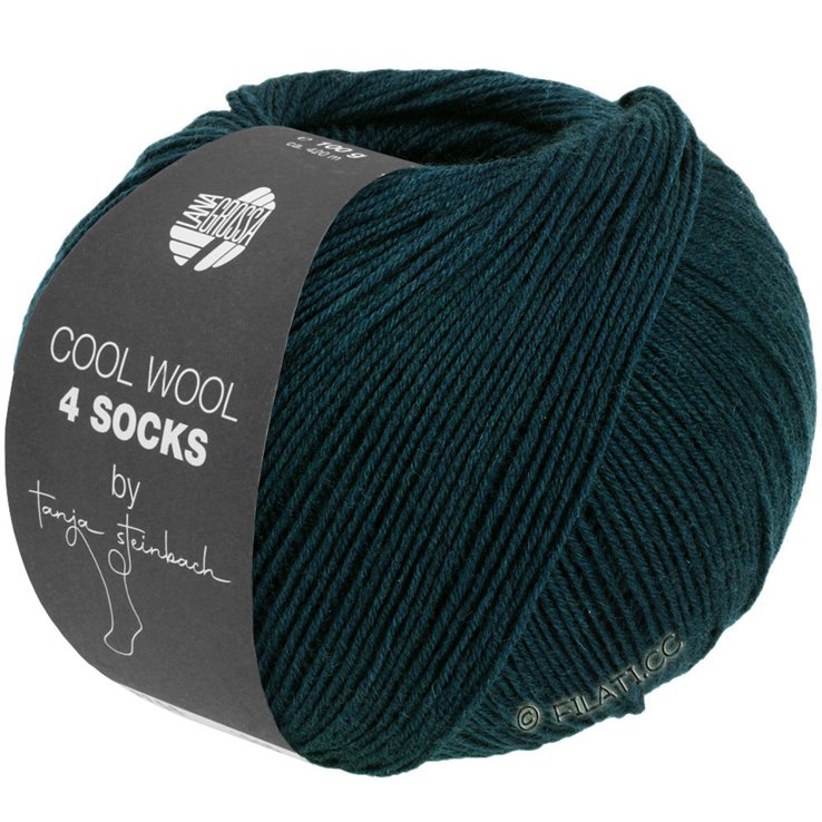 Lana Grossa COOL WOOL 4 SOCKS | 7701-mørk grønn