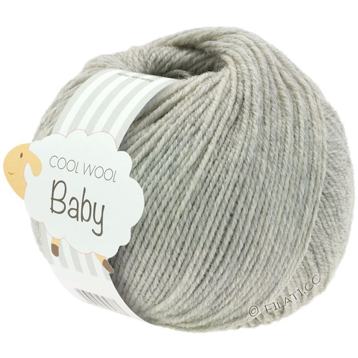 Lana Grossa COOL WOOL Baby 25g | 206-lys grå melert