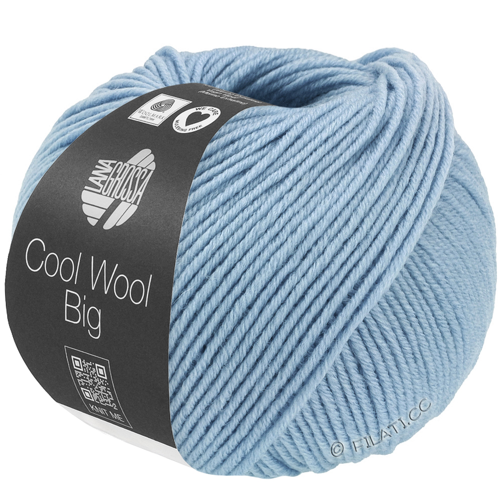 Lana Grossa COOL WOOL Big Mélange (We Care) | 1702-lys blå melert