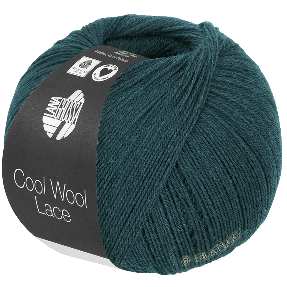 Lana Grossa COOL WOOL Lace | 69-mørk petrol