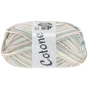 Lana Grossa COTONE  Print/Spray/Mouliné | 315-hvit/rosé/beige/sølvgrå