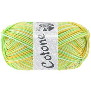 Lana Grossa COTONE  Print/Spray/Mouliné | 349-gul/vanilje/lys grønn/hvitgrønn