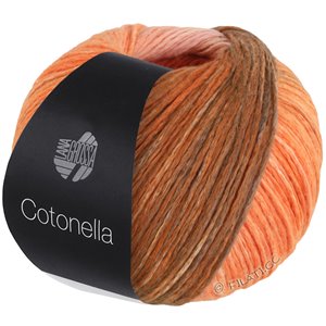 Lana Grossa COTONELLA | 06-apricot/lakseoransje/oransje/gulgrønn/mørk grønn/svartgrønn/nøttebrun