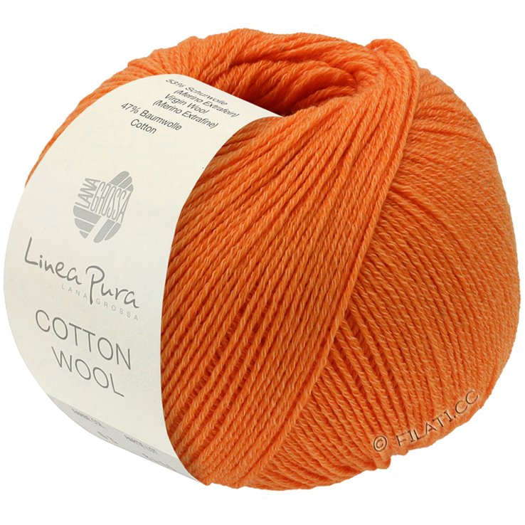 Lana Grossa COTTON WOOL (Linea Pura) | 34-oransje