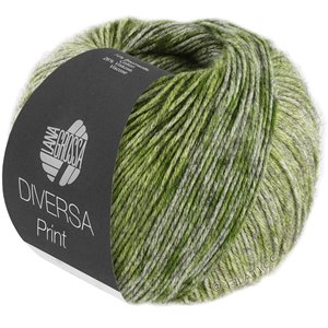 Lana Grossa DIVERSA PRINT | 107-oliven/grønn/gulgrønn/skoggrønn/grågrønn