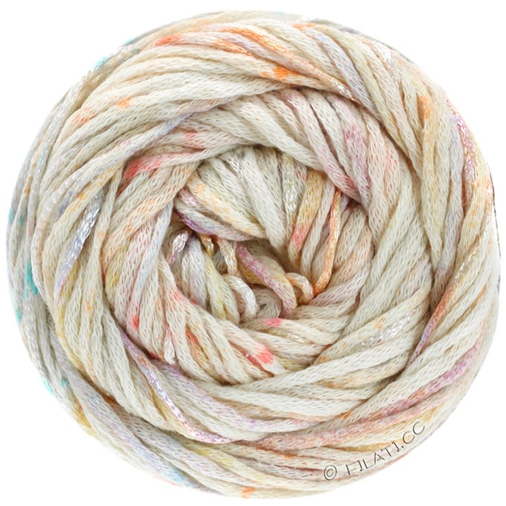 Lana Grossa ECCO Print | 101-råhvit/oransje/rosa/lys blå