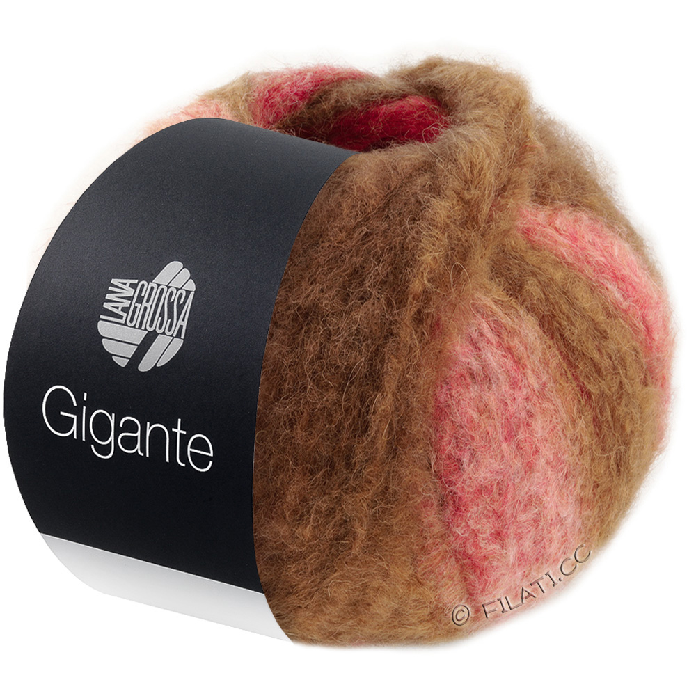 Lana Grossa GIGANTE | 05-rustrød/kaki/umbra/terrakotta/mudder