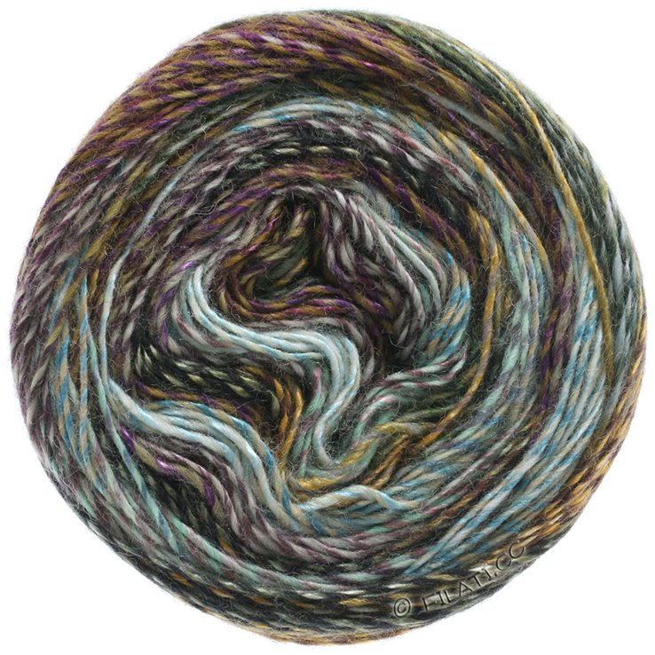 Lana Grossa GIOIA | 101-sølv/mynte/gråbeige/aubergine/grågrønn/gyllen/svart