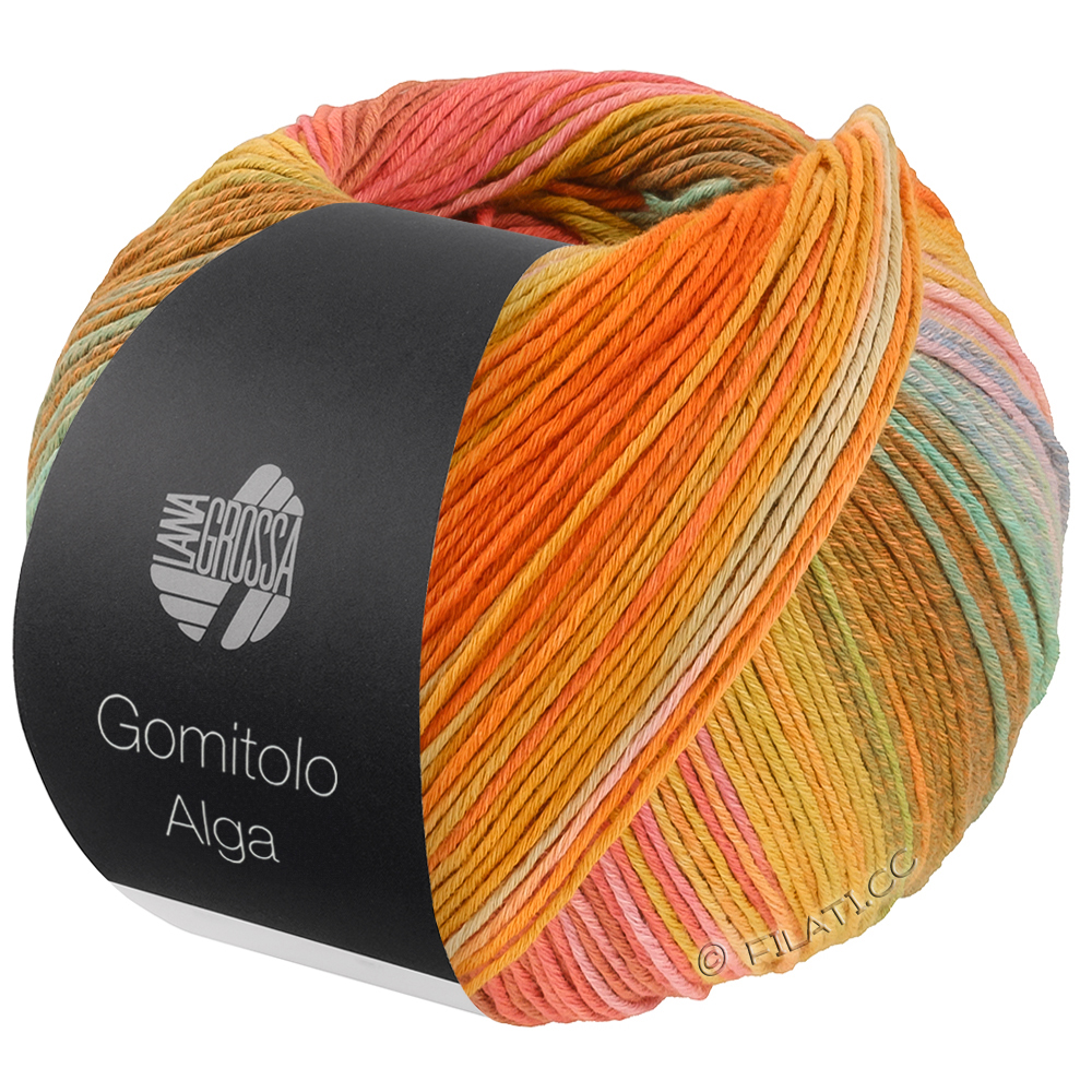 Lana Grossa  | 2022-gulgrønn/guloransje/rødoransje/laks/hvit/turkis/oker/myk grønn/rosa