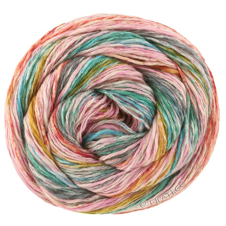 Lana Grossa GOMITOLO CALIFORNIA | 3041-rosa/sennep/turkis/mørk grønn/gråblå/rust