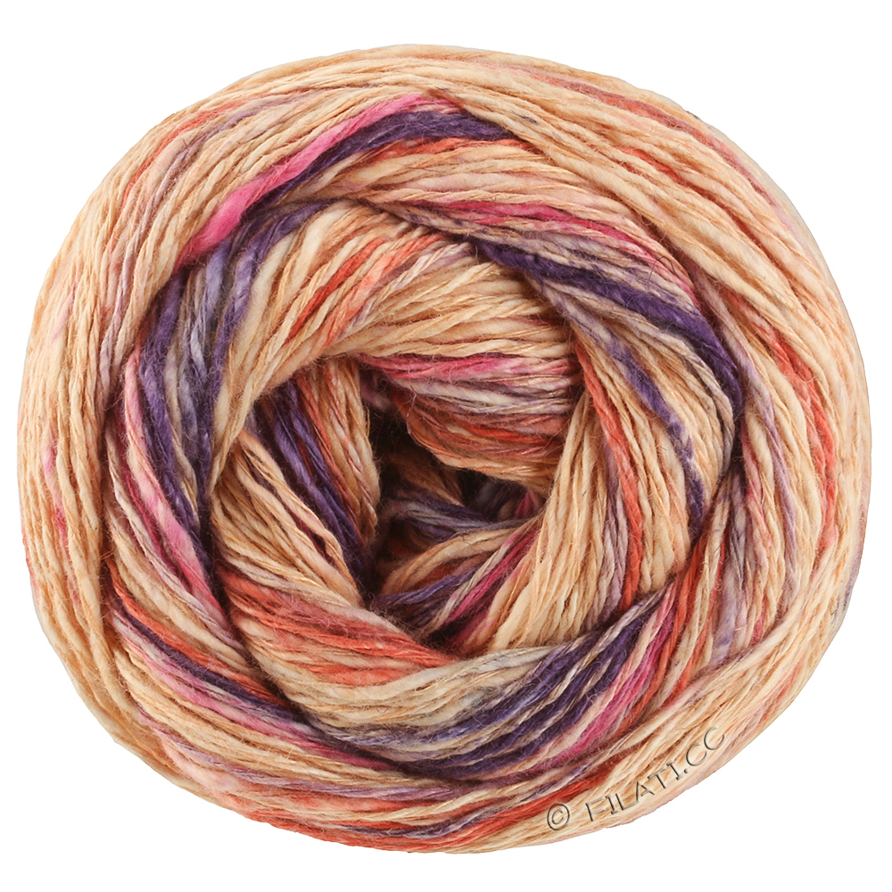 Lana Grossa  | 3045-fersken/rust/plomme/pink/syrin/røykblå