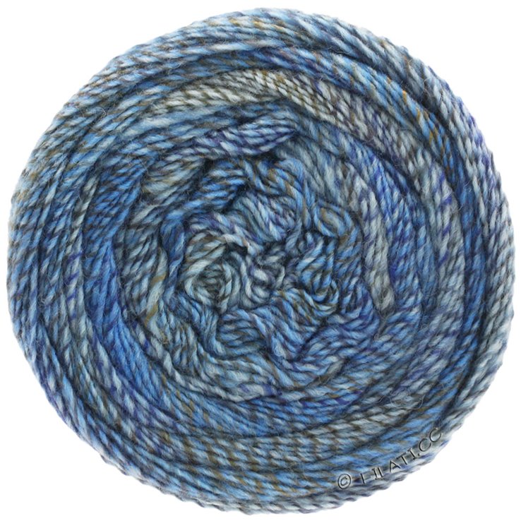 Lana Grossa GOMITOLO SCANDIC | 501-blå/grå melert