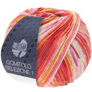 Lana Grossa GOMITOLO SELEZIONE 1 | 1001-rød/pink/oransje/gul/rosa/råhvit