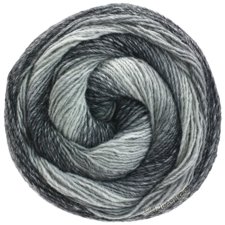 Lana Grossa GOMITOLO VERSIONE | 413-sølvgrå/lys grå/middelsgrå/mørk grå