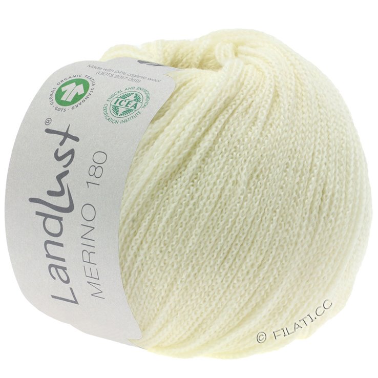 Lana Grossa LANDLUST MERINO 180 (GOTS & ICEA) | 201-råhvit