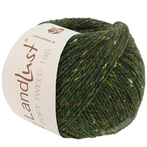 Lana Grossa LANDLUST Soft Tweed 180 | 107-mørk grønn melert
