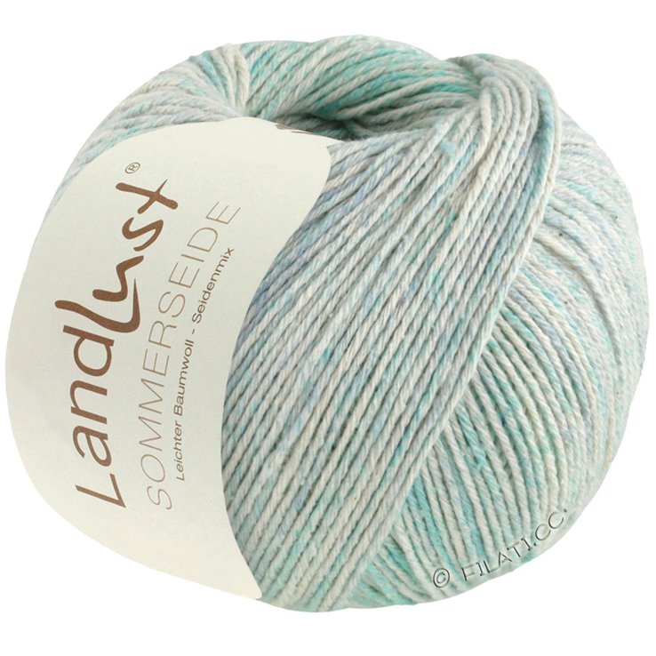 Lana Grossa LANDLUST SOMMERSEIDE Print | 121-turkis/blå