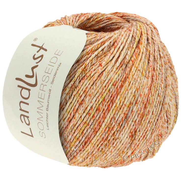 Lana Grossa LANDLUST SOMMERSEIDE Mélange | 101-oransje melert
