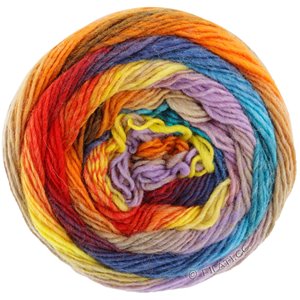 Lana Grossa MEILENWEIT 100g Color Mix Multi | 8010-mint/turkis/petrol/taupe/kaki/umbra/nattblå