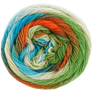 Lana Grossa MEILENWEIT 100g Color Mix Multi | 8012-jade/rust/søgrønn/blå/lys blå/ecru/grønn