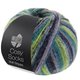 Lana Grossa MEILENWEIT 100g Cosy Socks Multi Stripes | 157-lavendel/petrol/majgrønn/turkis/nattblå