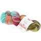 Lana Grossa MEILENWEIT 100g Merino Hand-dyed | 407-turkis/grå/rødfiolett/terrakotta/sart gul/mudder