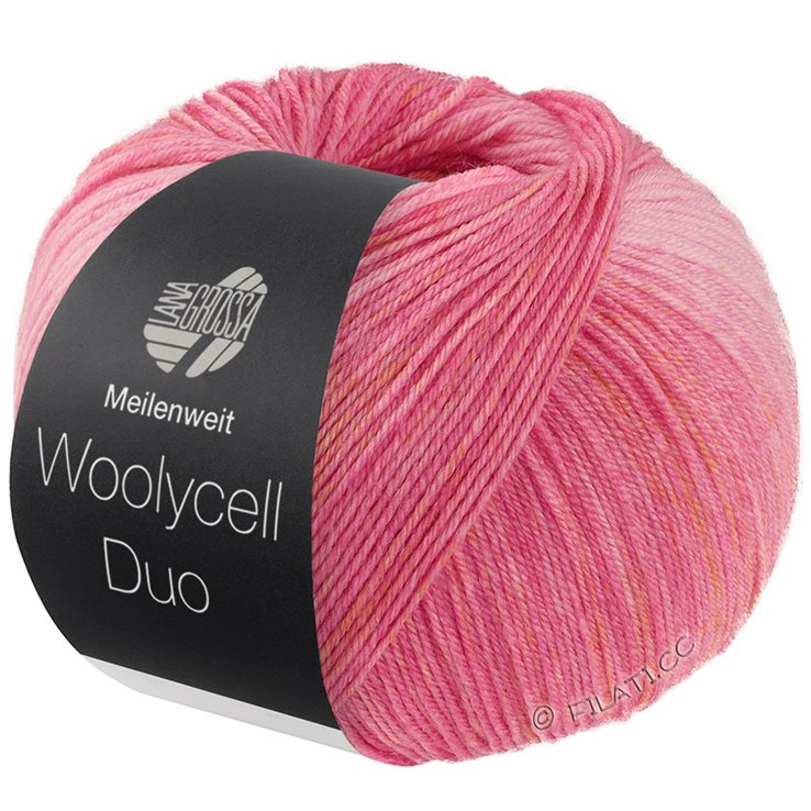 Lana Grossa MEILENWEIT 100g Woolycell Duo | 6001-rosa/pink/blekoransje